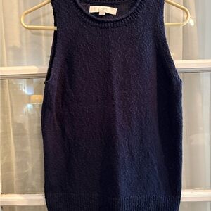 LOFT Navy Sleeveless Sweater